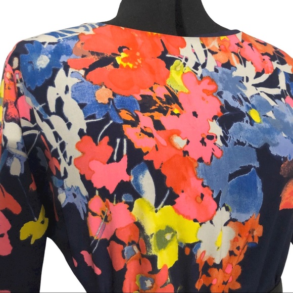 Ann Taylor LOFT | Floral Shift Dress Navy |Size: M - Picture 5 of 9